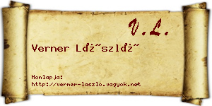 Verner László névjegykártya